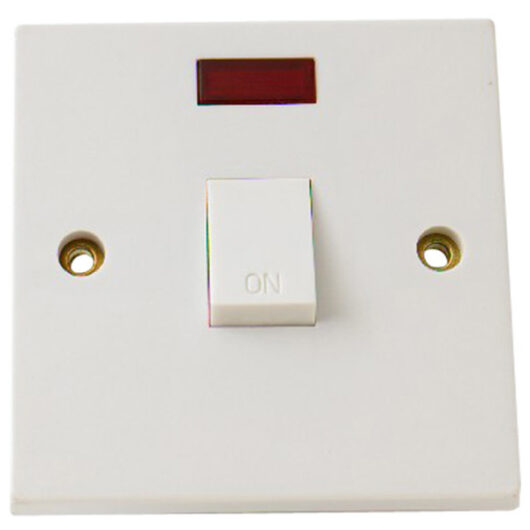 1-Gang Double Pole Switch with Neon, 20 Amp