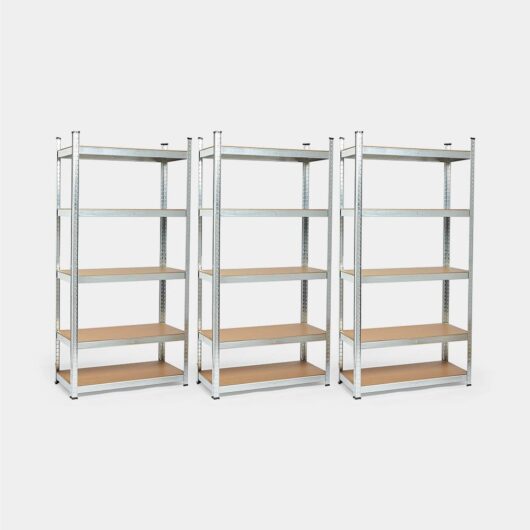 1.8m 5-tier Garage Shelving Units x 3