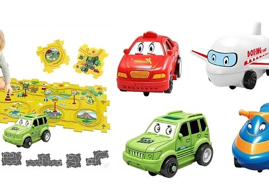 15 or 25-Piece Kids Electric DIY Car Track Puzzle Play Set - 4 Styles