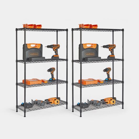 4-tier Wire Shelving Units x 2