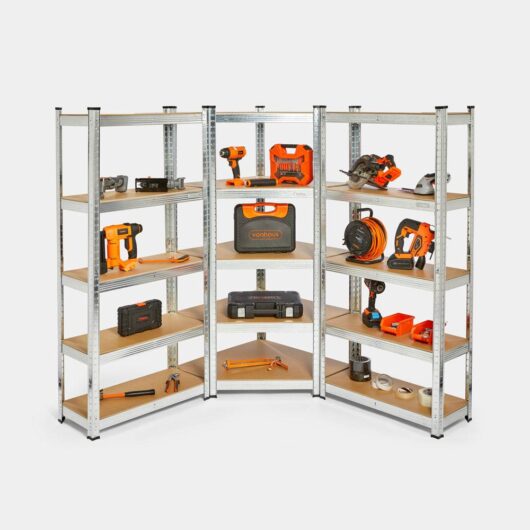 5-tier Corner Garage Shelving x 3