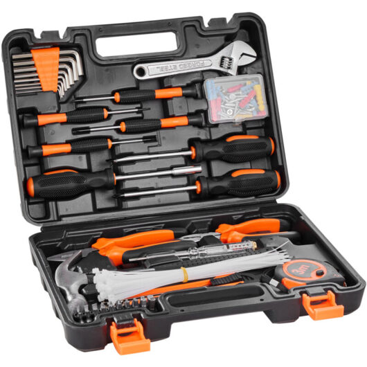 Mophorn - Tool Kit, 132-Piece General Household Hand Tool Set, With Portable Storage Case, High-Quality Steel, For Home Upkeep, diy Tasks, and Auto