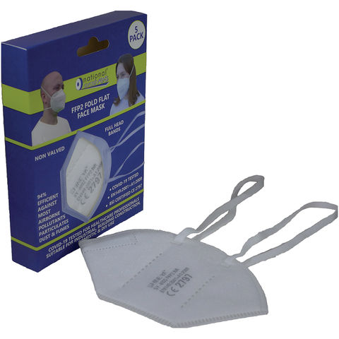 National Abrasives National Abrasives FFP2 Dust Mask Fold Flat Pack of 5