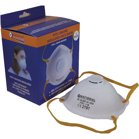 National Abrasives National Abrasives FFP2 Dust Mask Valved Pack of 5