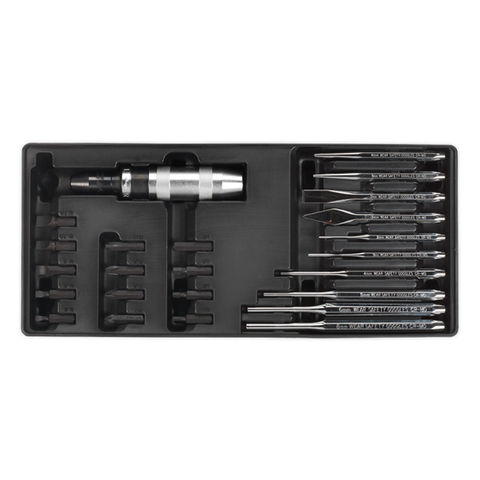 Sealey Sealey TBT18 25 Piece Tool Tray with Punch & Impact Driver Set