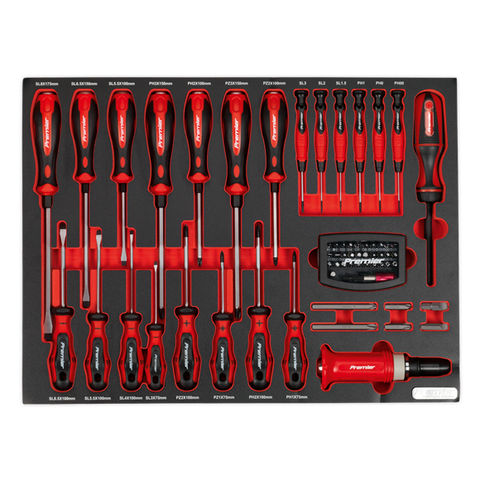 Sealey Sealey TBTP04 72 Piece Tool Tray with Screwdriver Set