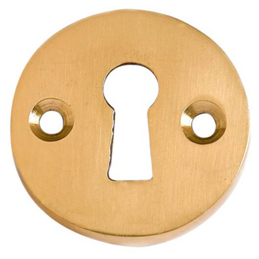 Victorian Style Open Keyhole Escutcheon, Brass 35mm