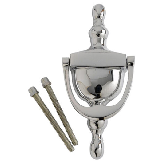 Victorian Urn Style Door Knocker, Chrome on Solid Brass 150mm