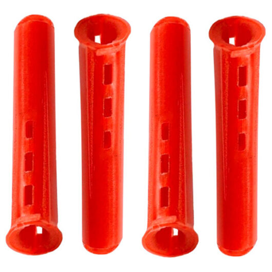 Wall Plugs to Fit 6 - 12 Drill Size, Red (100 Pack)
