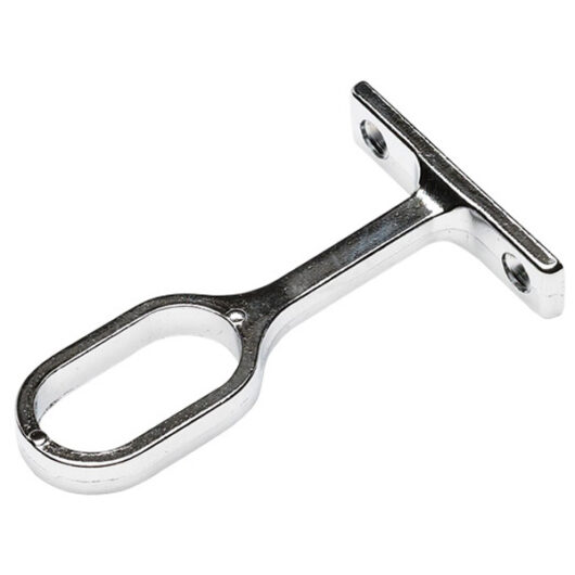 Wardrobe Bracket Centre Support for Oval Rod, Chromed