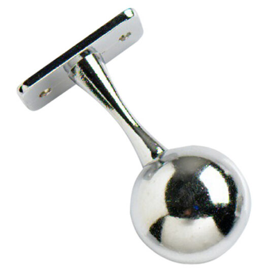Wardrobe Rod End Supports, Chromed 25mm (2 Pack)
