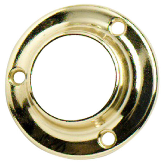 Wardrobe Rod Slim Sockets, Brassed 19mm (2 Pack)