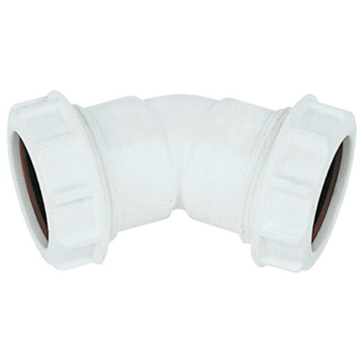 Waste Compression Fitting, 135 degree Swept Bend 32mm