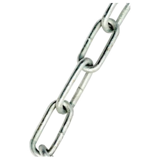 Welded Medium Link Chain, Galvanised Steel 3mm x 22mm x 2 Metres