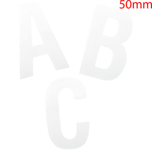 White Self Adhesive Vinyl Letter, 50mm Letter A