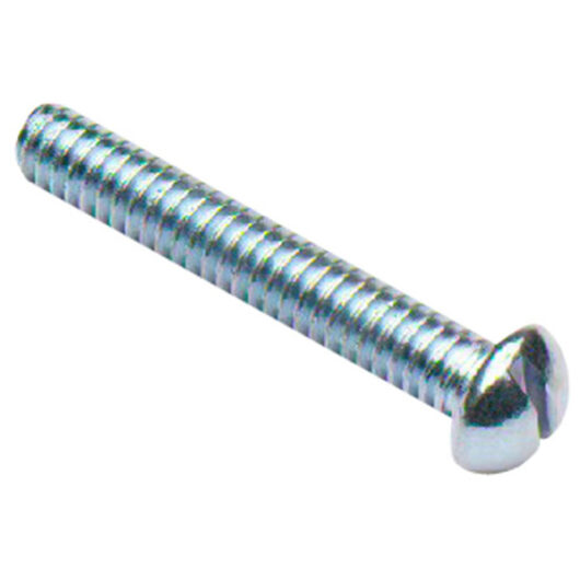 Whitworth Round Head Machine Screws, BZP 1/4" x 3" (25 Pack)