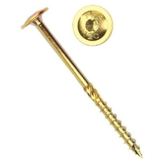 Wood Construction & Decking Screws with Torx Drive Flanged Head, YZP 6.0 x 200mm (10 Pack)