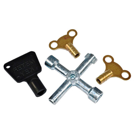 Workshop Assortment of Radiator and Meter Utility Keys Kit (Pack of 4 Keys)