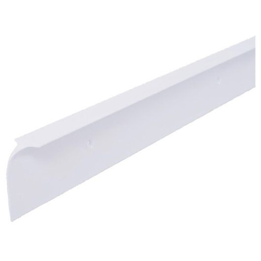 Worktop Joining Strip Corner Joint, White 40mm x 630mm with 10mm Radius