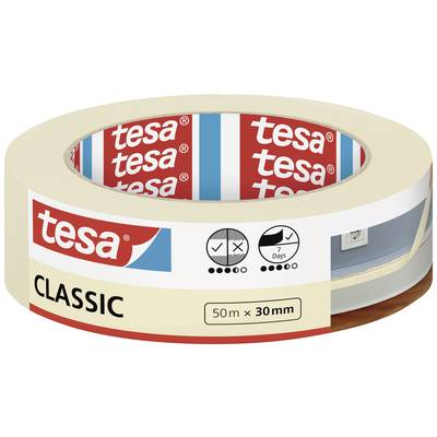 tesa Classic 52805-00000-03 Masking tape White (L x W) 50 m x 30 mm 1 pc(s)