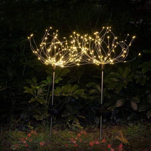 2 Pack Solar Lights Outdoor Starburst Garden Lights 120 led Solar Firework Lights 40 Copper Wires String Light-DIY Flowers for Walkway Patio Lawn