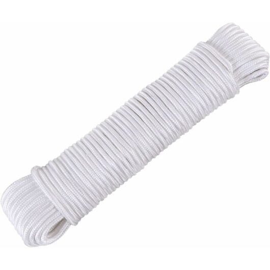30M/100Ft Clothes Washing Line Outdoor, 6mm Heavy-duty Cotton Rope Clotheslines String, Cord-nylon Cloth Braided Clothesline Rope for Indoor Hanging
