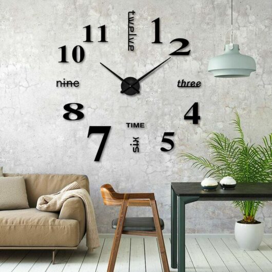 Hoopzi - diy Wall Clock, diy 3D Wall Clocks Modern Design Acrylic Wall Clocks Wall Stickers Decoration Clocks for Office Living Room Bedroom Clock