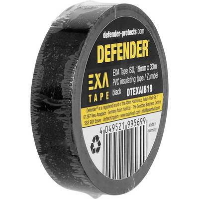 DEFENDER by Adam Hall EXA Tape DTEXAIB19 Electrical tape Black (L x W) 33 m x 19 mm 1 pc(s)