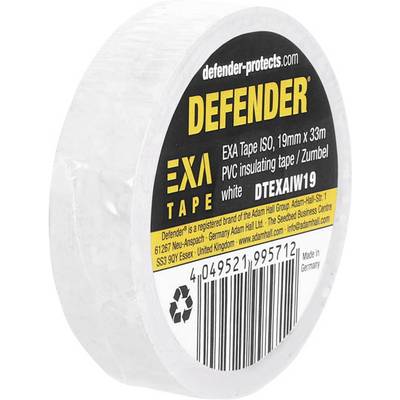 DEFENDER by Adam Hall EXA Tape DTEXAIW19 Electrical tape White (L x W) 33 m x 19 mm 1 pc(s)