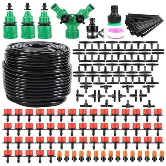 Mumu - diy Garden Irrigation Kit, 50m Drip Irrigation System for Garden, Lawn, Landscape, Vegetable Garden