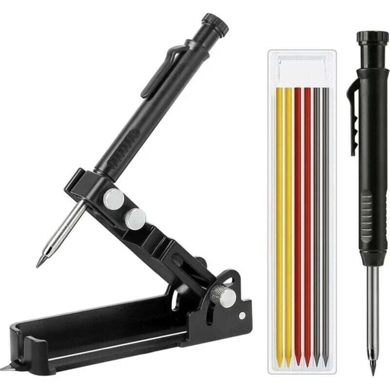 Ymyny - Multifunctional Scribing Tool, diy Scribing Gauge, Deep Hole Pencil Scribing Tool, Multifunctional Carpenter Pencil for Woodworking (6 with