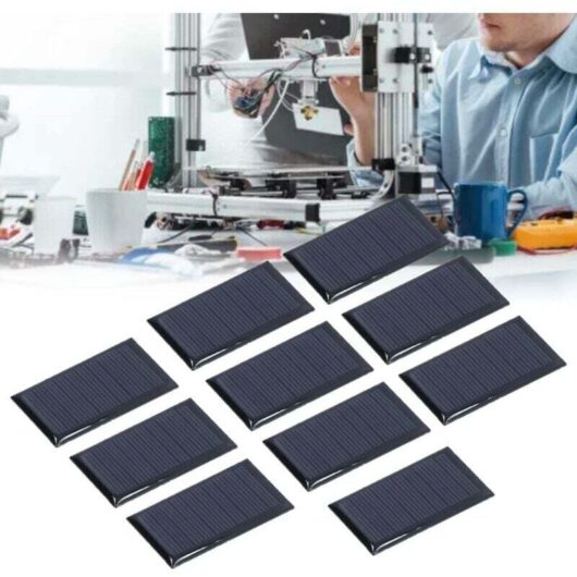 10pcs Mini Solar Panels, 30MA 5V 0.15W Epoxy Solar Panels Polycrystalline Silicon Solar Panels, Suitable for DIY Electric Toy Materials (Without