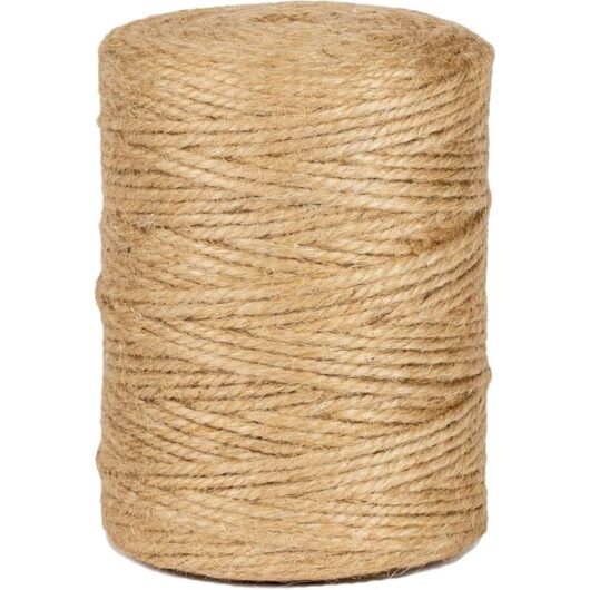 200m Natural Dyed Jute Twine, Gift Straps, Gift Wrapping Rope, Christmas Gift Wrapping, Odorless, for DIY, Gardening, Maintenance, Packaging,