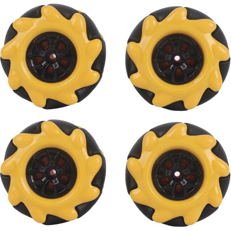 Omnidirectional Mecanum Wheel for Smart Robot Car Parts Accessories DIY Toy Components 48mm for TT Coupling (2 Pairs) MUMU
