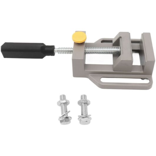 Small Drill Press Vise Aluminum Alloy Quick Release Woodworking Vise for DIY Carving Drilling Machine Tool
