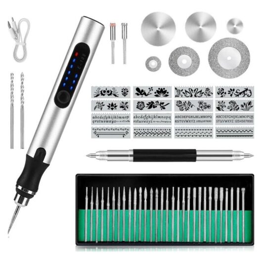 Cordless Electric Engraver Pen, Multifunction Engraving Tool, Mini DIY Engraving Tool, Portable DIY Rotary Tool, USB Rechargeable, for Metal Glass