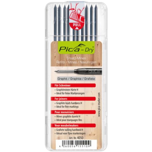 Pica 4050 Dry Graphite Refills For Joiners 10 Leads