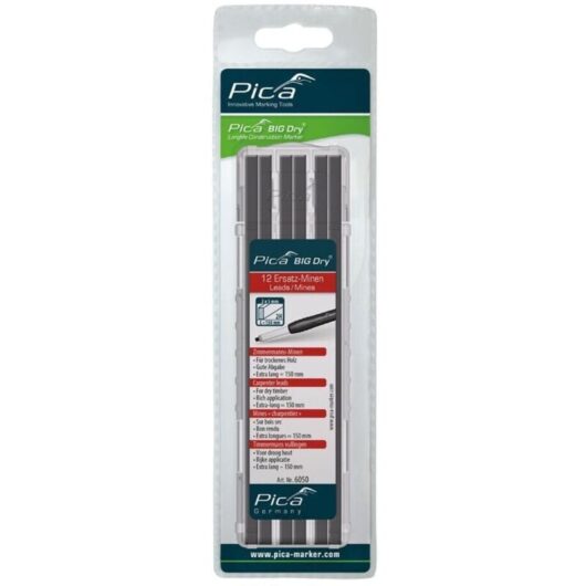 Pica 6050 BIG Carpenter Lead Set 2H 12 Pack