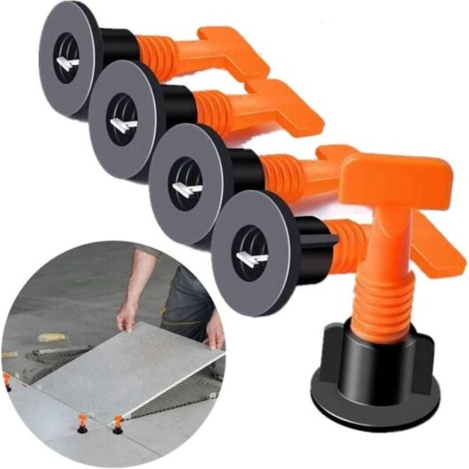 100pcs Reusable Ceramic Tile Leveling Brackets DIY Tool with 2 Wrenches