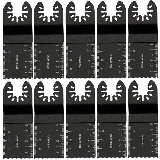 10pcs 34mm Carbon Steel Oscillating Multipurpose Saw Blades for DIY Sawing and Cutting Tools