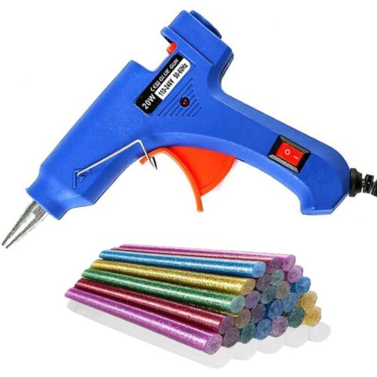 20W Hot Glue Gun, Mini Glue Gun with 30 Glue Sticks, Heating Glue Gun for Repairs, Crafts, DIY (Blue)