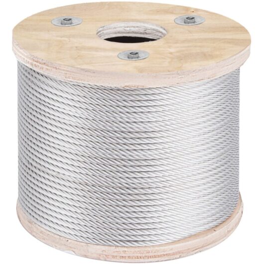 304 Stainless Steel Cable 3/16 Inch 7 x 19 Steel Wire Rope 250Feet Steel Cable for Railing Decking diy Balustrade - Mophorn