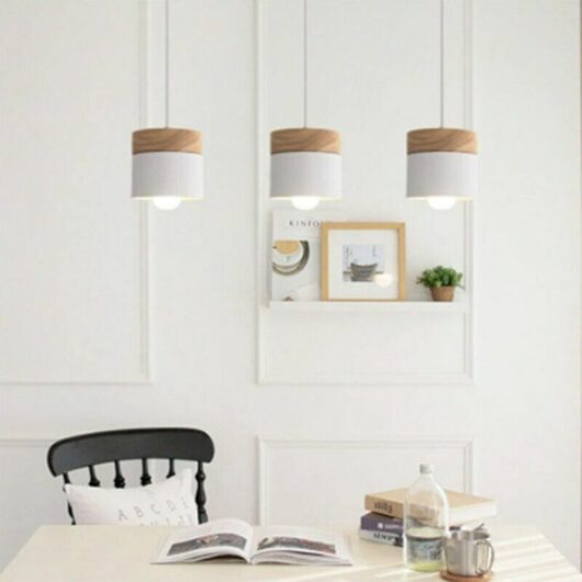 BETTE Suspension, chandelier Lamp Nordic Wood Pendant Lamp Retro Light Fixture E27 Modern Pendant Light Adjustable Hanging Light Single Head for DIY