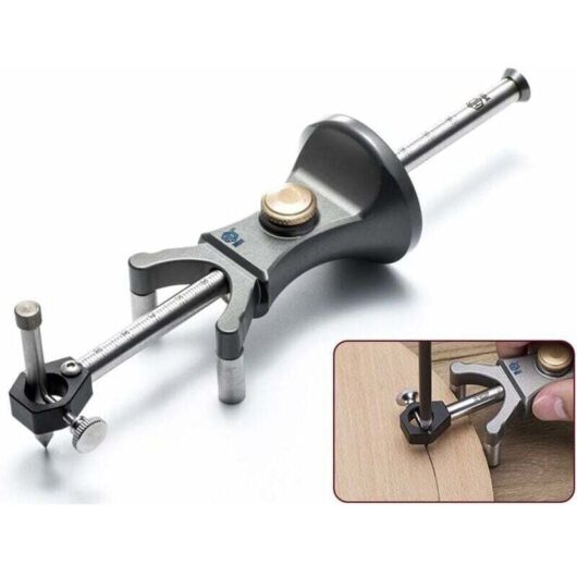 KZQ - diy Scriber Dual-use Wooden Scribe Tools Multifunctional Drawing Lines and Arcs