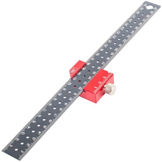 Linghhang - 300mm Metal Marking Ruler Carpenter's Square Metal Combination Ruler with Ruler Stop for Marking 45°/90° for Marking diy Drawing
