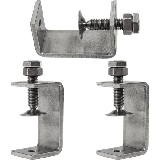 Linghhang - 3Pcs 65mm Heavy Duty 304 Stainless Steel C-Clamps, for Clamps, Pliers and Tensioners, Woodworking Tools, diy & Auto Repair