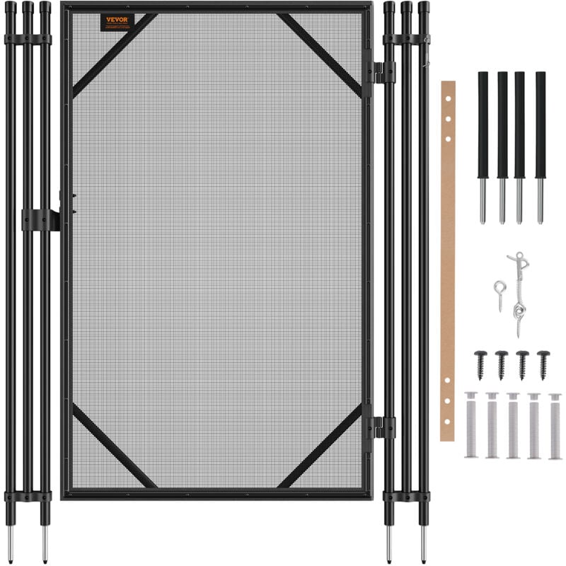 VEVOR Pool Fence Gate, 4 x 2.5 Ft, Easy DIY Installation Inground Pool Gate, Pool Fence Gate Kit with Stainless Steel Latch, Removable Child & Pet