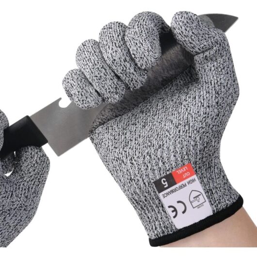 Work Gloves, Anti-Cut Gloves for Kids and Women, Level 5 Protection Cutting Gloves for Kitchen, Gardening, DIY, Outdoor Explore Avoid Cuts, EN 388-S