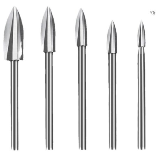 5-Piece Wood Carving Bit Set, Wood Carving Bits with Shank for DIY, Carving, Engraving, Sanding and Drilling