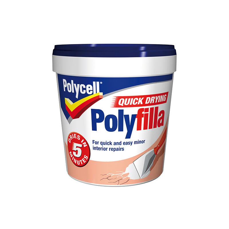 Polycell - Multipurpose Quick Drying Polyfilla Tub 1kg PLCQDP1KG